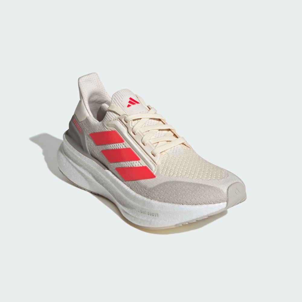 Adidas Ultraboost 5X Running Shoes JH9021 Womens sz 6.5 White Beige Red